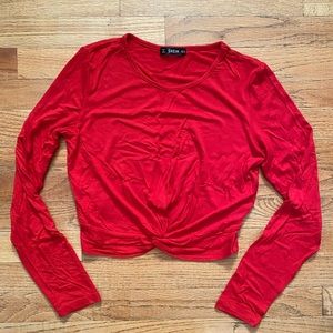 Shein Red Long Sleeve Shirt